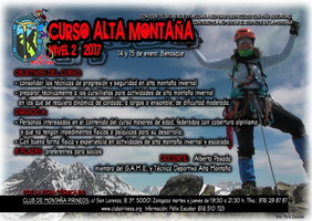 cartel MINI curso alta montaña nivel II 14 15 enero 2017 copia