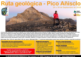 mini cartel Ruta Geologica (Pico de Añisclo) 29 30 septiembre 2018