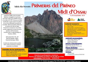 Páginas de Midi d'Ossau 7 y 8 septiembre 2019 Primeras del Pirineo
