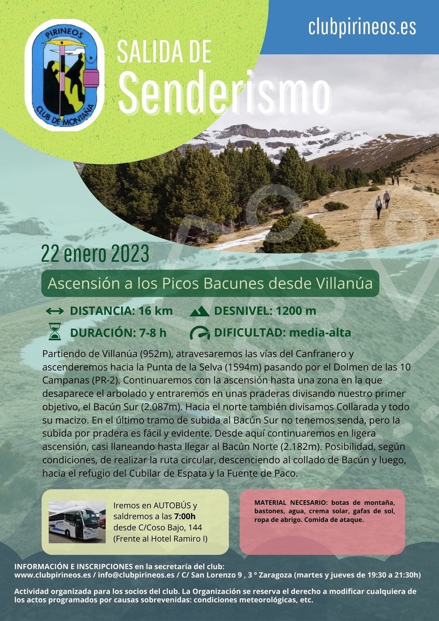 Cartel SENDERISMO 1-2023 Bacunes