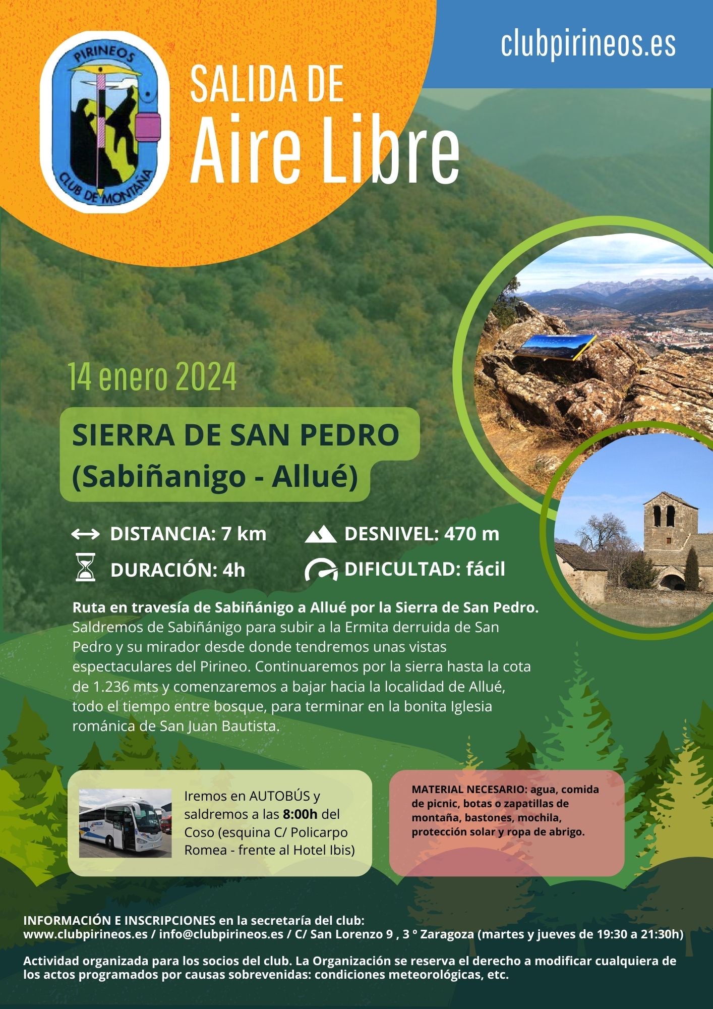 Cartel AIRE LIBRE 1-2024 Sierra San Pedro