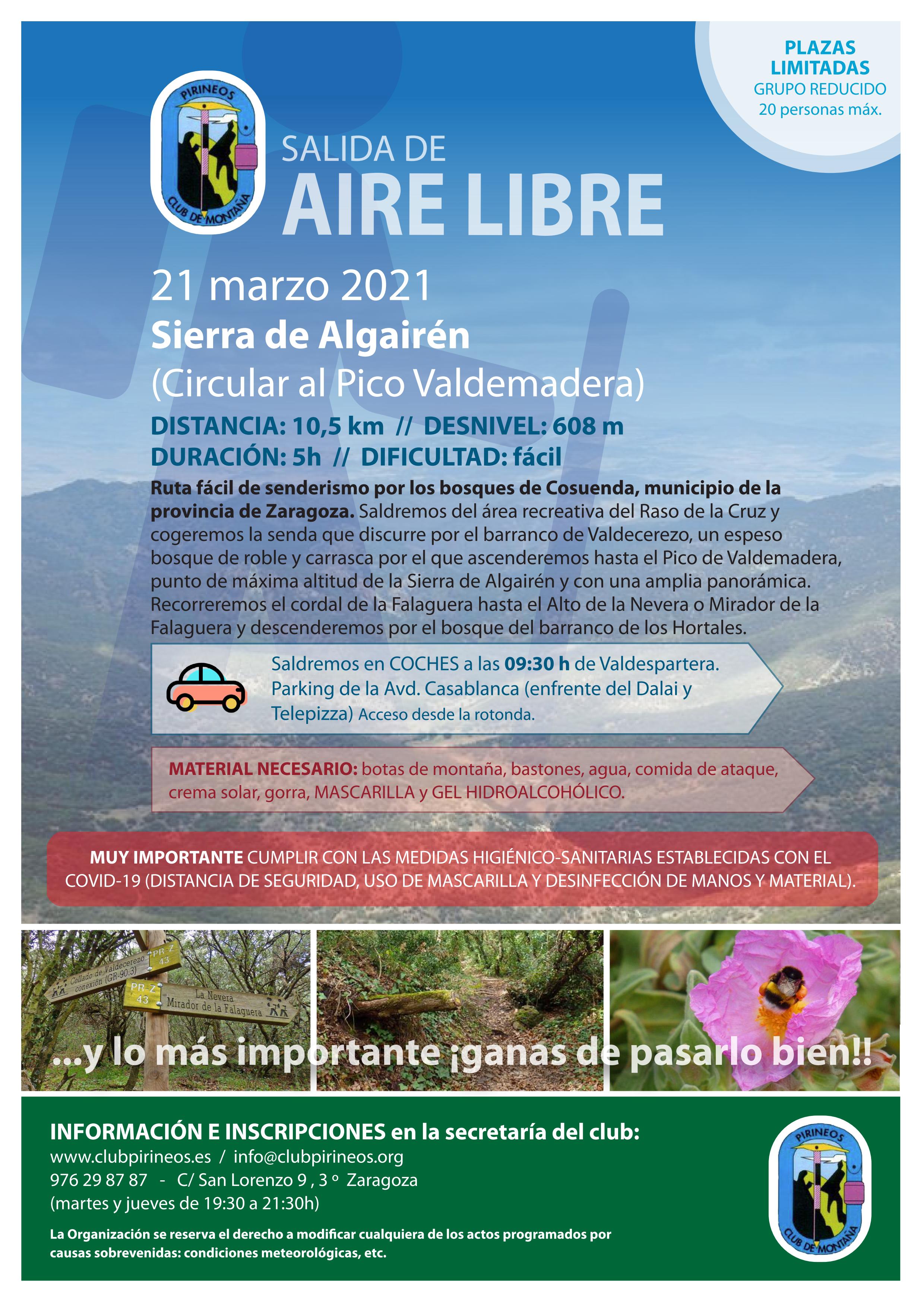 cartel AIRE LIBRE Sierra Algairen 21-3-2021 01