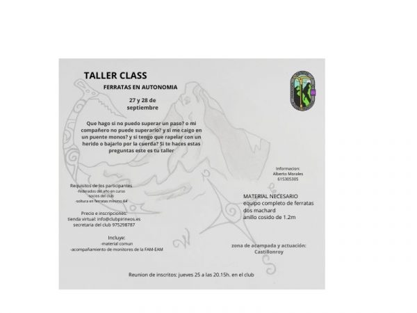 Taller class "ferratas en autonomia"