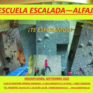 Matrícula del Curso 25/26 Escuela Escalada Alfajarín