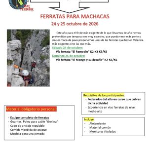 FERRATAS para MACHACAS en Valencia